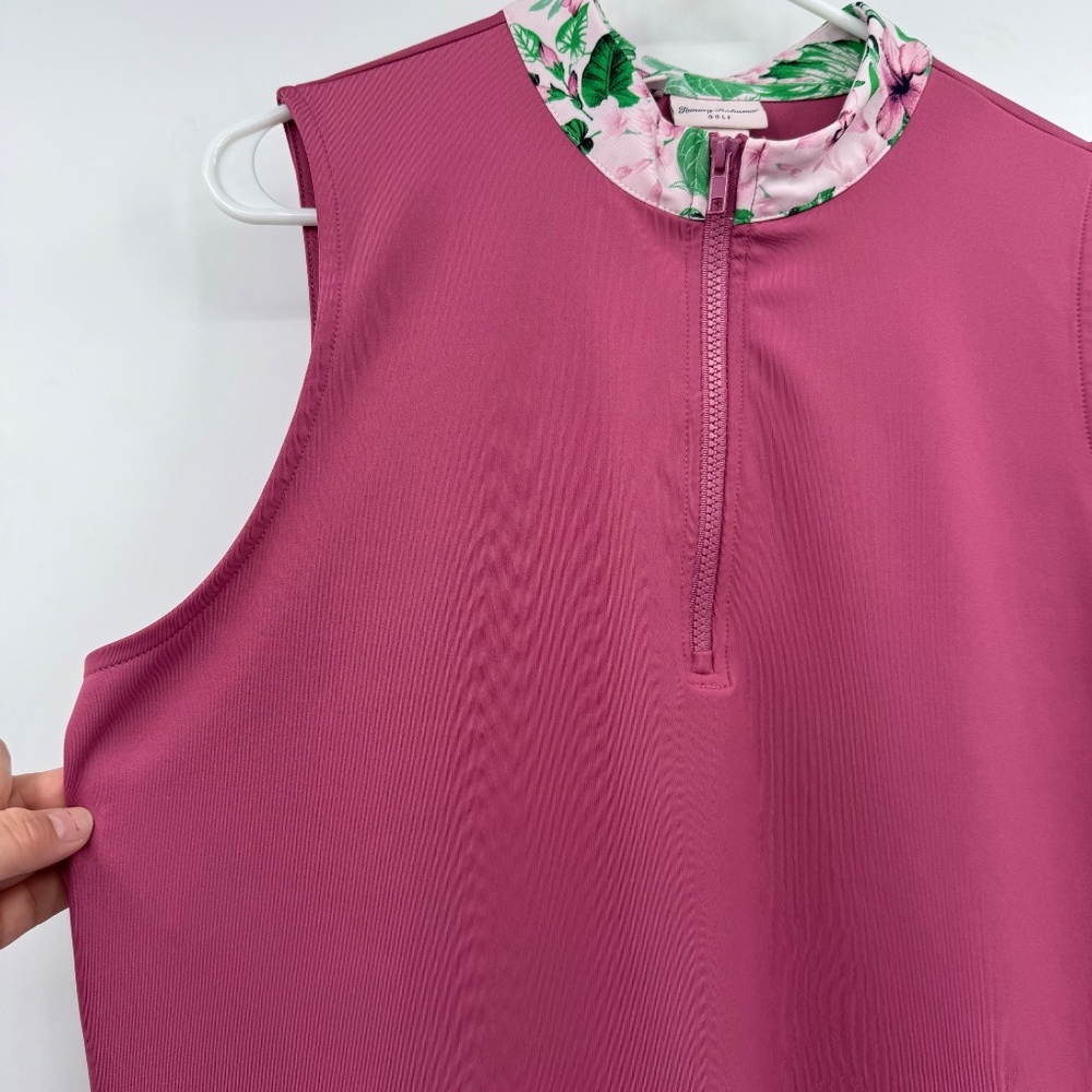 Tommy Bahama Dress Women XL Pink Golf Sleeveless Performance Stretch Pockets - Picture 3 of 9
